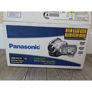 Panasonic VDR-D210 DVD Palmcorder Camcorder 32x Optical Zoom Silver -‎ Untested